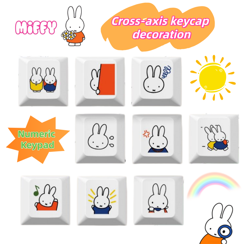 Model Kit Plastic - Yeni Miffy tavşan karikatür sevimli klavye
