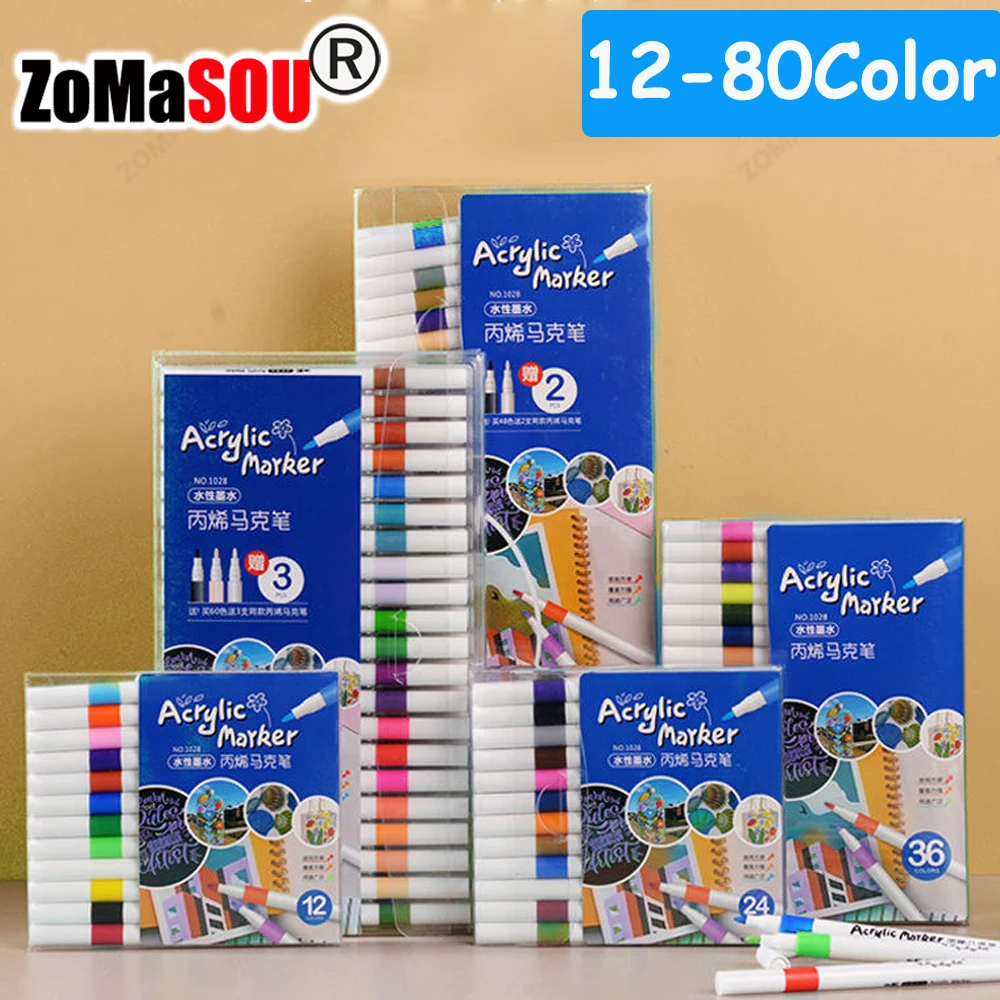 Model Kit Markers - 12-60 üst renkler akrilik boya işaretleme