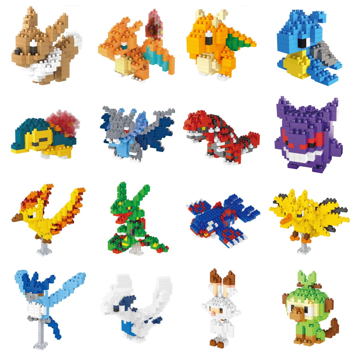 Model Kit Rayquaza - Pokemon Küçük Bloklar Nanoblock Charizard Kyogre