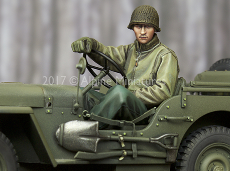 Model Kit Cangdao - 1:35 Reçine kiti ABD Jeep Sürücüsü