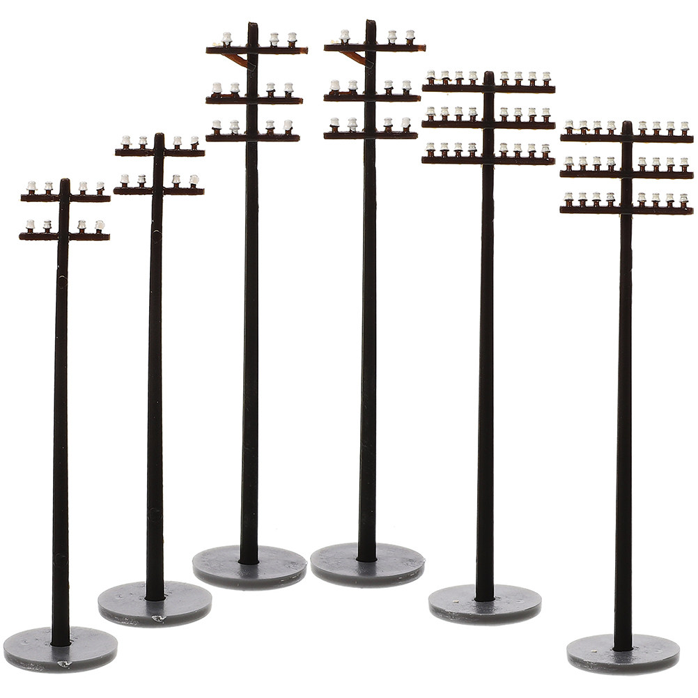 Model Kit Plastic - 6 Adet Mikro Telegraf Direği, Tren