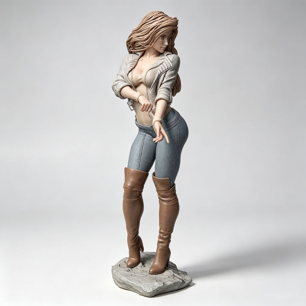Model Kit Hg - 1/24 Ölçekli gerçekçi şık kadın karakteri,