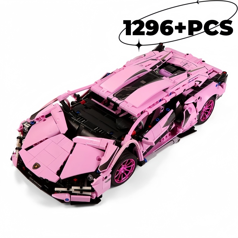 Model Kit Lamborghini - 1296 + PCS Teknik Pembe Lamborghinied