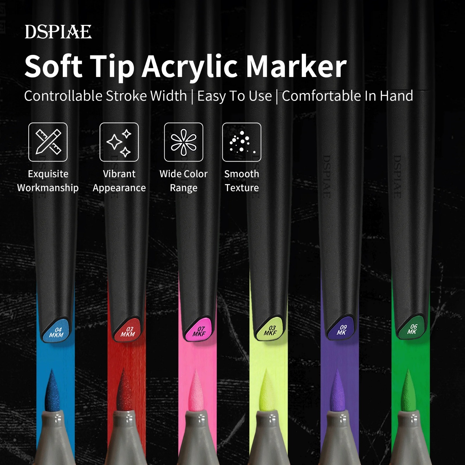 Model Kit Markers - DSPIAE Yumuşak Uçlu Su Bazlı işaretleme