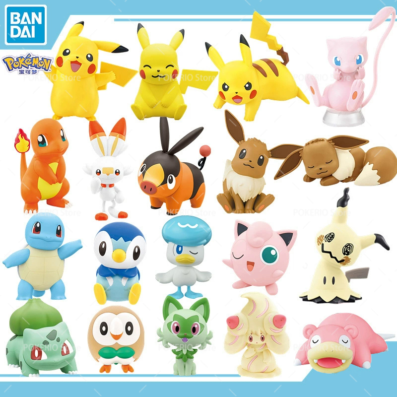Model Kit Quick Pokemon - Orijinal Pokemon Figürleri Mew Eevee Piplup
