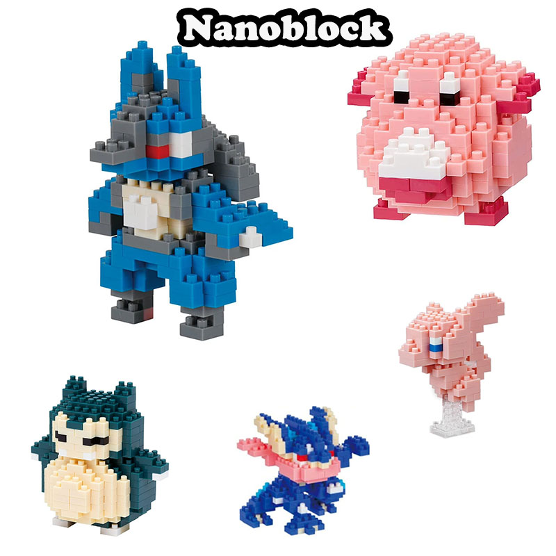 Model Kit Quick Pokemon - Nanoblock Orijinal Pokemon Snorlax Chansey Greninja