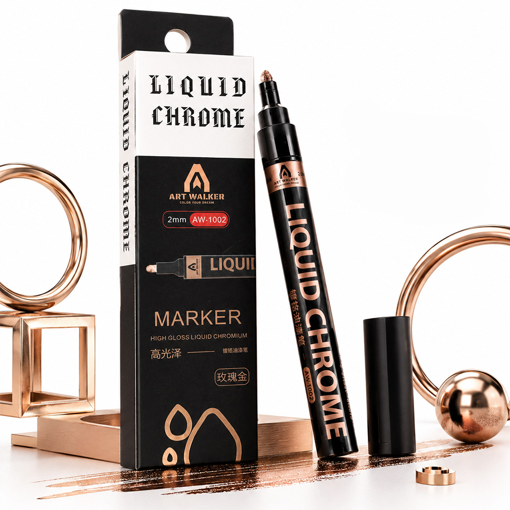 Model Kit Markers - 2mm Sıvı Krom Kalem Yüksek Parlaklıkta