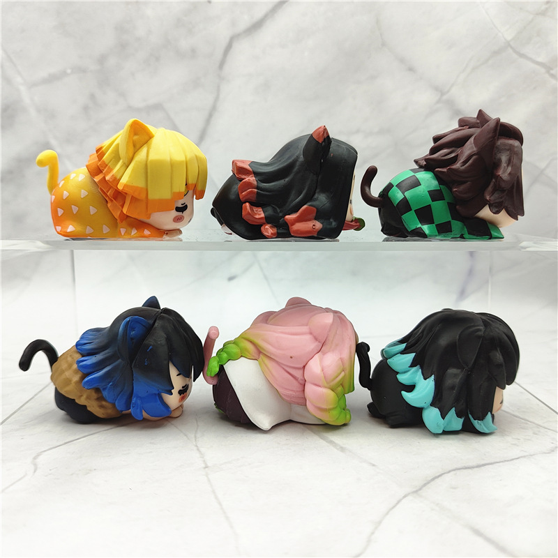 6 adet/takım Anime iblis avcıs - Model Kit Zenitsu incelemesi ve fiyatı